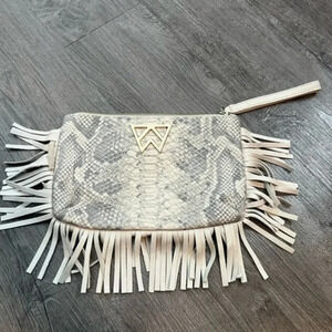 Kelly Wynne Snake Print Wristlet